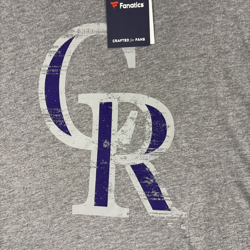 Colorado Rockies Fanatics Charlie Blackmon Player T-shirt Gray Size XL NWT - Picture 3 of 9
